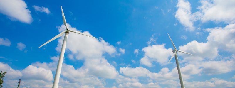 Alternative,Energy,Concept.,Wind,Turbines,In,Corn,Field,,Beautiful,Landscape